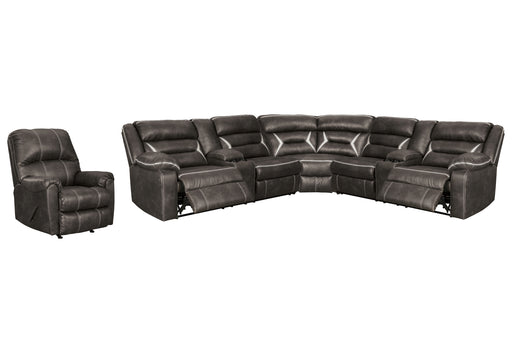 Kincord 3-Piece Sectional with Recliner Factory Furniture Mattress & More - Online or In-Store at our Phillipsburg Location Serving Dayton, Eaton, and Greenville. Shop Now.