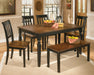 Owingsville Dining Table and 4 Chairs and Bench Factory Furniture Mattress & More - Online or In-Store at our Phillipsburg Location Serving Dayton, Eaton, and Greenville. Shop Now.