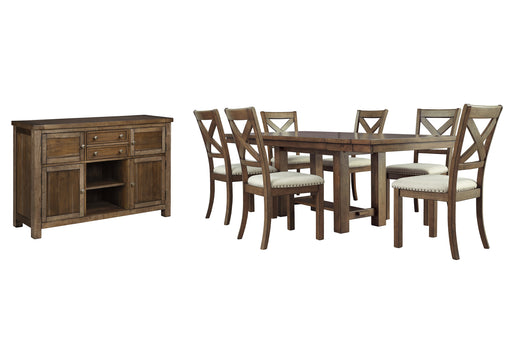 Moriville Dining Table and 6 Chairs with Storage Factory Furniture Mattress & More - Online or In-Store at our Phillipsburg Location Serving Dayton, Eaton, and Greenville. Shop Now.