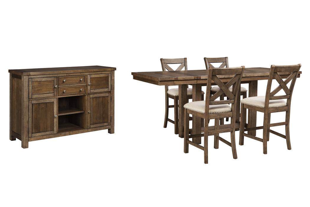 Moriville Counter Height Dining Table and 4 Barstools with Storage Factory Furniture Mattress & More - Online or In-Store at our Phillipsburg Location Serving Dayton, Eaton, and Greenville. Shop Now.