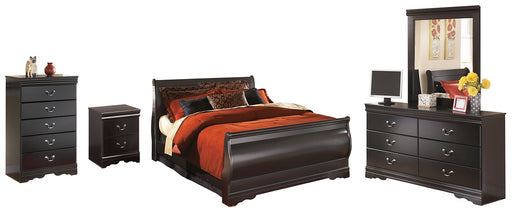 Huey Vineyard Queen Sleigh Bed with Mirrored Dresser, Chest and Nightstand Factory Furniture Mattress & More - Online or In-Store at our Phillipsburg Location Serving Dayton, Eaton, and Greenville. Shop Now.
