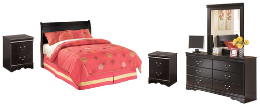 Huey Vineyard Full Sleigh Headboard with Mirrored Dresser and 2 Nightstands Factory Furniture Mattress & More - Online or In-Store at our Phillipsburg Location Serving Dayton, Eaton, and Greenville. Shop Now.