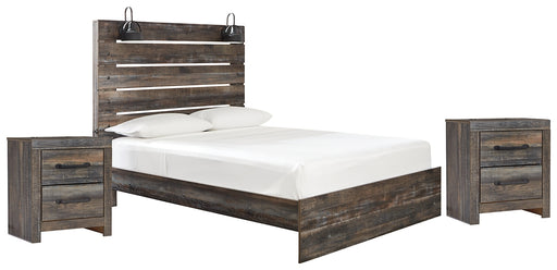 Drystan Queen Panel Bed with 2 Nightstands Factory Furniture Mattress & More - Online or In-Store at our Phillipsburg Location Serving Dayton, Eaton, and Greenville. Shop Now.
