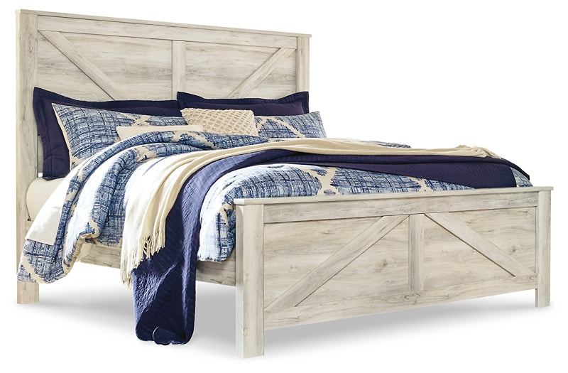 Bellaby King Crossbuck Panel Bed with Dresser Factory Furniture Mattress & More - Online or In-Store at our Phillipsburg Location Serving Dayton, Eaton, and Greenville. Shop Now.