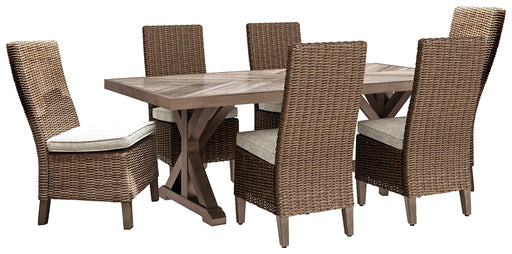Beachcroft Outdoor Dining Table and 6 Chairs Factory Furniture Mattress & More - Online or In-Store at our Phillipsburg Location Serving Dayton, Eaton, and Greenville. Shop Now.