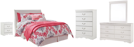 Anarasia Full Sleigh Headboard with Mirrored Dresser, Chest and Nightstand Factory Furniture Mattress & More - Online or In-Store at our Phillipsburg Location Serving Dayton, Eaton, and Greenville. Shop Now.