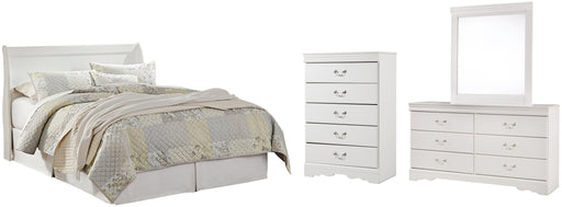 Anarasia Queen Sleigh Headboard with Mirrored Dresser and Chest Factory Furniture Mattress & More - Online or In-Store at our Phillipsburg Location Serving Dayton, Eaton, and Greenville. Shop Now.