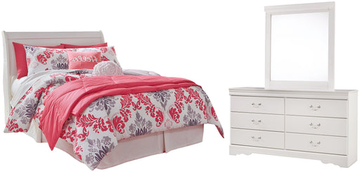 Anarasia Full Sleigh Headboard with Mirrored Dresser Factory Furniture Mattress & More - Online or In-Store at our Phillipsburg Location Serving Dayton, Eaton, and Greenville. Shop Now.