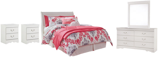 Anarasia Full Sleigh Headboard with Mirrored Dresser and 2 Nightstands Factory Furniture Mattress & More - Online or In-Store at our Phillipsburg Location Serving Dayton, Eaton, and Greenville. Shop Now.