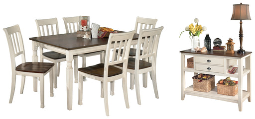 Whitesburg Dining Table and 6 Chairs with Storage Factory Furniture Mattress & More - Online or In-Store at our Phillipsburg Location Serving Dayton, Eaton, and Greenville. Shop Now.