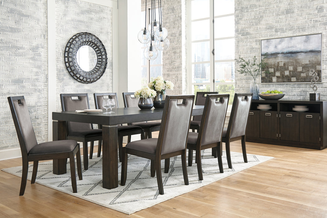 Hyndell Dining Table and 8 Chairs with Storage Factory Furniture Mattress & More - Online or In-Store at our Phillipsburg Location Serving Dayton, Eaton, and Greenville. Shop Now.