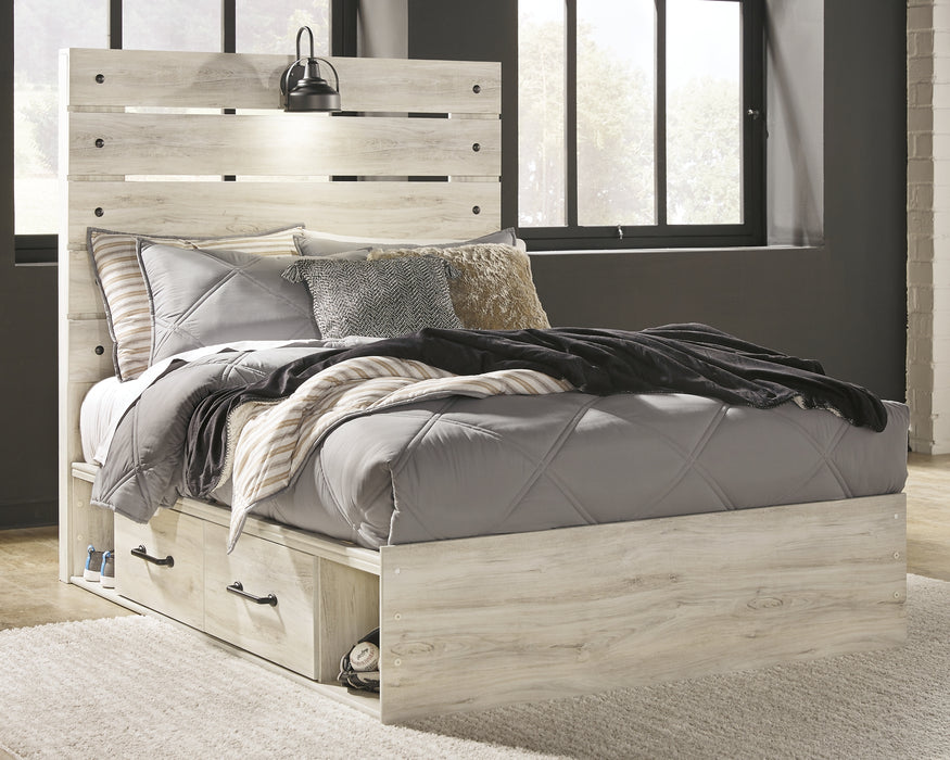 Cambeck Full Panel Bed with 4 Storage Drawers with Mirrored Dresser and 2 Nightstands Factory Furniture Mattress & More - Online or In-Store at our Phillipsburg Location Serving Dayton, Eaton, and Greenville. Shop Now.