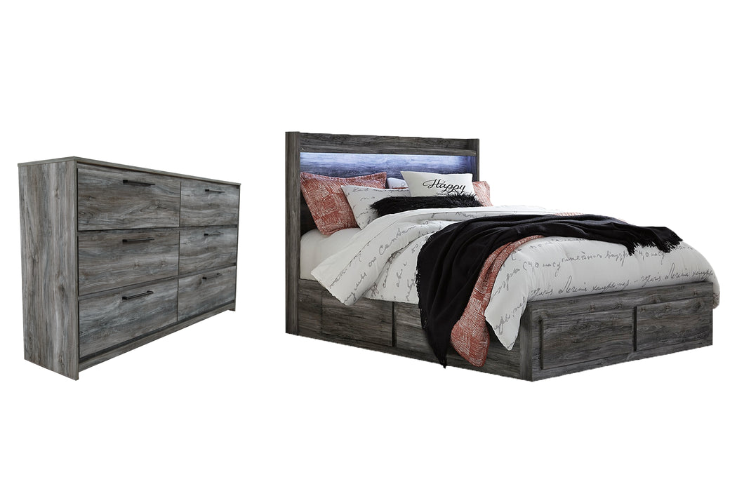 Baystorm Queen Panel Bed with 4 Storage Drawers with Dresser Factory Furniture Mattress & More - Online or In-Store at our Phillipsburg Location Serving Dayton, Eaton, and Greenville. Shop Now.