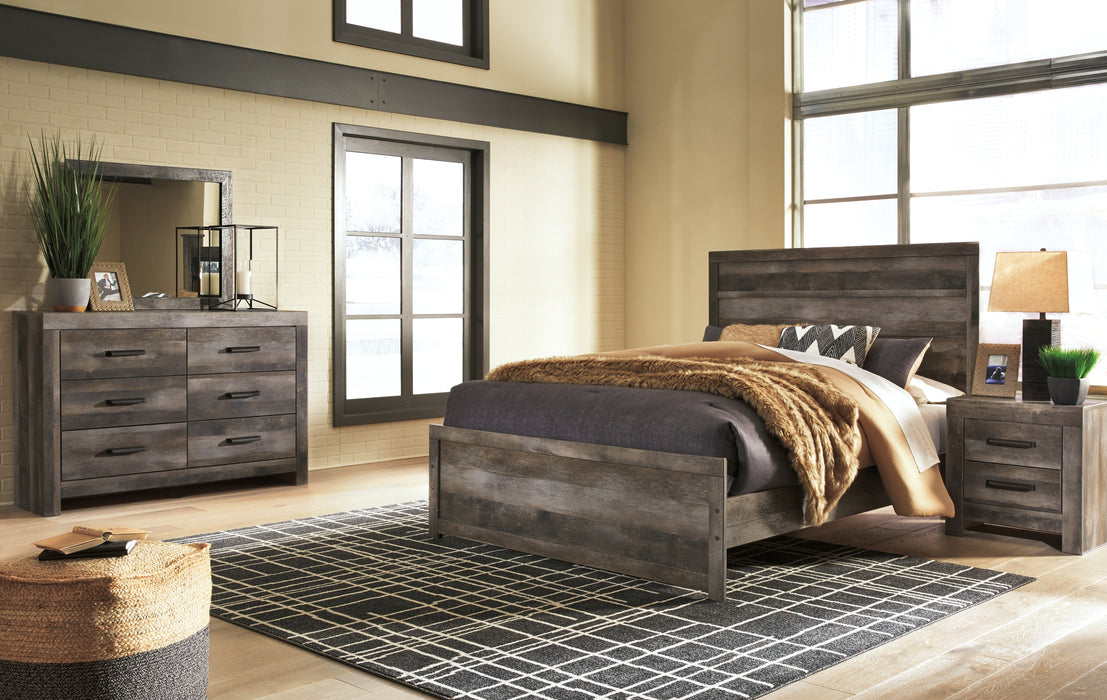Wynnlow Queen Panel Bed with Mirrored Dresser and 2 Nightstands Factory Furniture Mattress & More - Online or In-Store at our Phillipsburg Location Serving Dayton, Eaton, and Greenville. Shop Now.