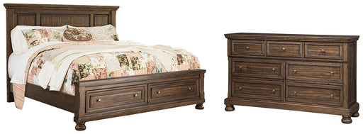 Flynnter Queen Panel Bed with 2 Storage Drawers with Dresser Factory Furniture Mattress & More - Online or In-Store at our Phillipsburg Location Serving Dayton, Eaton, and Greenville. Shop Now.