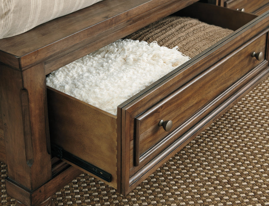 Flynnter Queen Panel Bed with 2 Storage Drawers with Mirrored Dresser and 2 Nightstands Factory Furniture Mattress & More - Online or In-Store at our Phillipsburg Location Serving Dayton, Eaton, and Greenville. Shop Now.