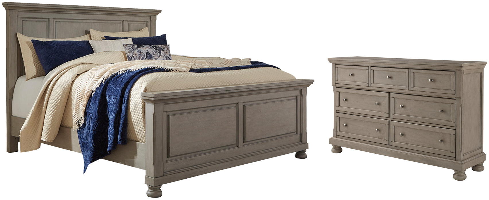 Lettner King Panel Bed with Dresser Factory Furniture Mattress & More - Online or In-Store at our Phillipsburg Location Serving Dayton, Eaton, and Greenville. Shop Now.