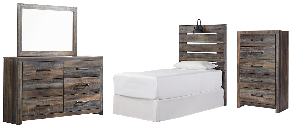 Drystan Twin Panel Headboard with Mirrored Dresser and Chest Factory Furniture Mattress & More - Online or In-Store at our Phillipsburg Location Serving Dayton, Eaton, and Greenville. Shop Now.