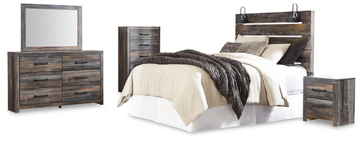Drystan Queen Panel Headboard with Mirrored Dresser, Chest and Nightstand Factory Furniture Mattress & More - Online or In-Store at our Phillipsburg Location Serving Dayton, Eaton, and Greenville. Shop Now.
