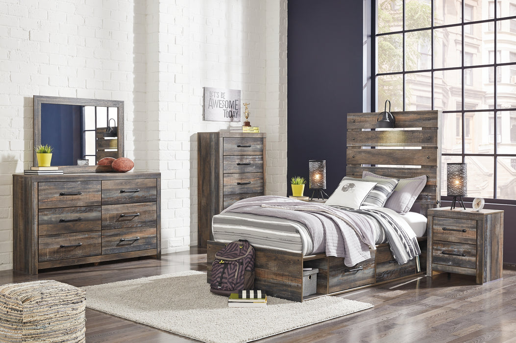 Drystan Twin Panel Headboard with Mirrored Dresser, Chest and Nightstand Factory Furniture Mattress & More - Online or In-Store at our Phillipsburg Location Serving Dayton, Eaton, and Greenville. Shop Now.