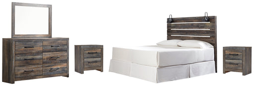Drystan King Panel Headboard with Mirrored Dresser and 2 Nightstands Factory Furniture Mattress & More - Online or In-Store at our Phillipsburg Location Serving Dayton, Eaton, and Greenville. Shop Now.
