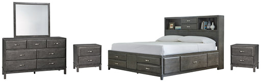 Caitbrook Queen Storage Bed with 8 Storage Drawers with Mirrored Dresser and 2 Nightstands Factory Furniture Mattress & More - Online or In-Store at our Phillipsburg Location Serving Dayton, Eaton, and Greenville. Shop Now.