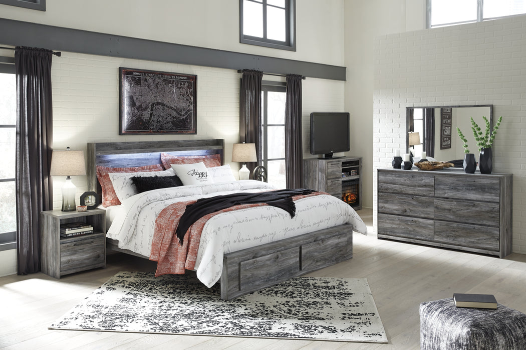 Baystorm King Panel Bed with 2 Storage Drawers with Dresser Factory Furniture Mattress & More - Online or In-Store at our Phillipsburg Location Serving Dayton, Eaton, and Greenville. Shop Now.