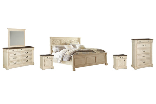 Bolanburg Queen Panel Bed with Mirrored Dresser, Chest and 2 Nightstands Factory Furniture Mattress & More - Online or In-Store at our Phillipsburg Location Serving Dayton, Eaton, and Greenville. Shop Now.