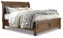 Flynnter Queen Sleigh Bed with 2 Storage Drawers with Dresser with Dresser Factory Furniture Mattress & More - Online or In-Store at our Phillipsburg Location Serving Dayton, Eaton, and Greenville. Shop Now.