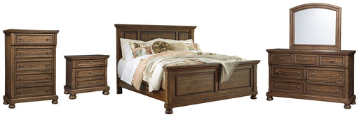 Flynnter Queen Panel Bed with Mirrored Dresser, Chest and Nightstand Factory Furniture Mattress & More - Online or In-Store at our Phillipsburg Location Serving Dayton, Eaton, and Greenville. Shop Now.