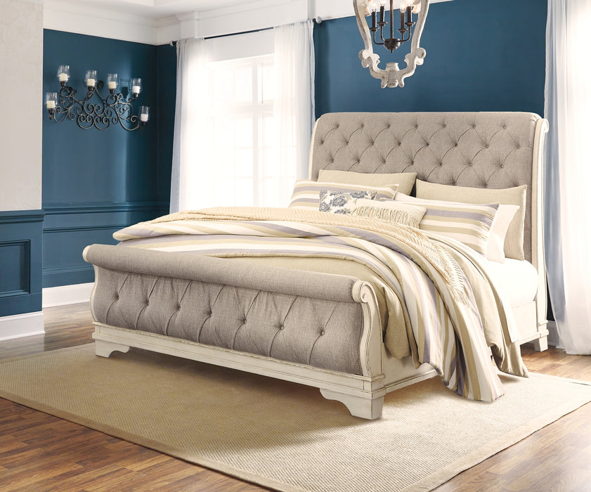 Realyn Queen Sleigh Bed with Dresser Factory Furniture Mattress & More - Online or In-Store at our Phillipsburg Location Serving Dayton, Eaton, and Greenville. Shop Now.