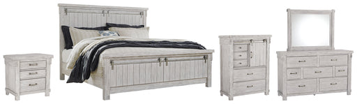Brashland Queen Panel Bed with Mirrored Dresser, Chest and Nightstand Factory Furniture Mattress & More - Online or In-Store at our Phillipsburg Location Serving Dayton, Eaton, and Greenville. Shop Now.