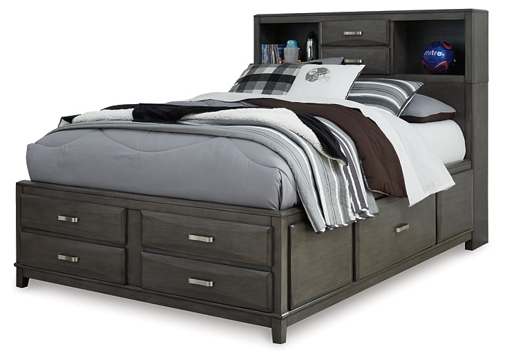 Caitbrook Queen Storage Bed with 8 Storage Drawers with Mirrored Dresser, Chest and Nightstand Factory Furniture Mattress & More - Online or In-Store at our Phillipsburg Location Serving Dayton, Eaton, and Greenville. Shop Now.