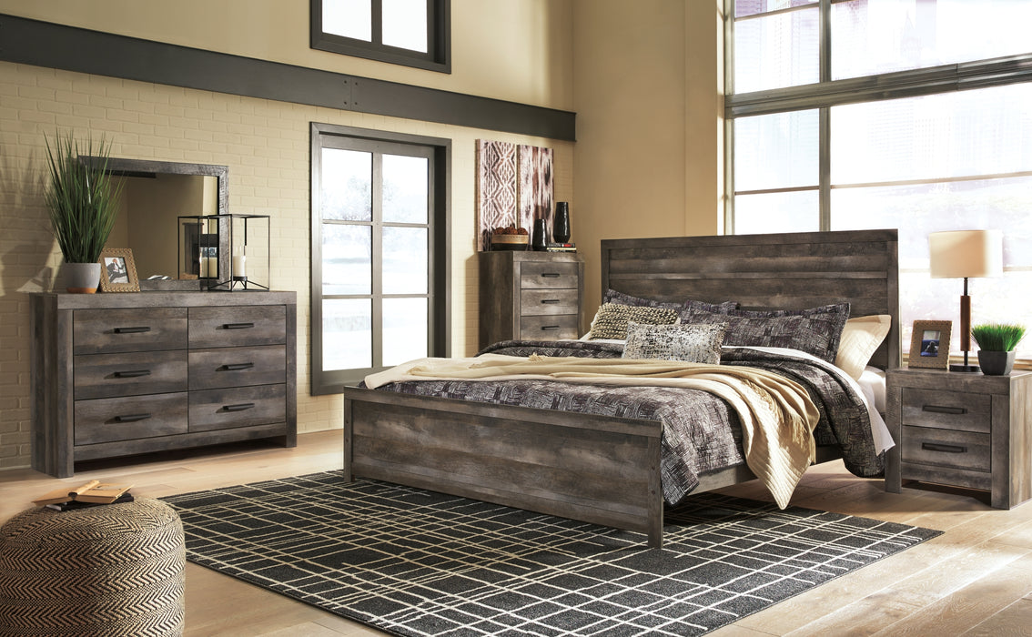 Wynnlow King Panel Bed with Mirrored Dresser and Chest Factory Furniture Mattress & More - Online or In-Store at our Phillipsburg Location Serving Dayton, Eaton, and Greenville. Shop Now.