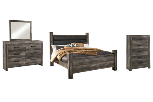 Wynnlow King Poster Bed with Mirrored Dresser and Chest Factory Furniture Mattress & More - Online or In-Store at our Phillipsburg Location Serving Dayton, Eaton, and Greenville. Shop Now.
