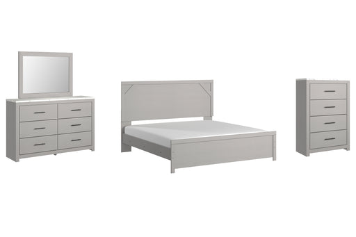 Cottonburg King Panel Bed with Mirrored Dresser and Chest Factory Furniture Mattress & More - Online or In-Store at our Phillipsburg Location Serving Dayton, Eaton, and Greenville. Shop Now.