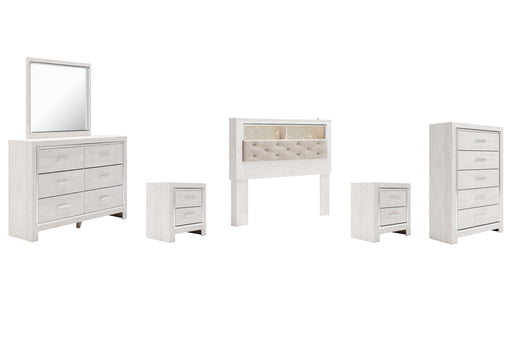 Altyra Queen Bookcase Headboard with Mirrored Dresser, Chest and 2 Nightstands Factory Furniture Mattress & More - Online or In-Store at our Phillipsburg Location Serving Dayton, Eaton, and Greenville. Shop Now.
