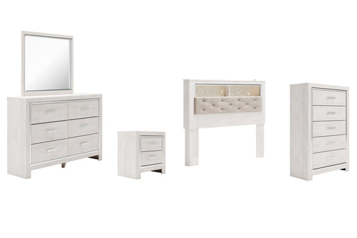Altyra Queen Bookcase Headboard with Mirrored Dresser, Chest and Nightstand Factory Furniture Mattress & More - Online or In-Store at our Phillipsburg Location Serving Dayton, Eaton, and Greenville. Shop Now.