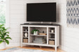 Dorrinson Corner TV Stand/Fireplace OPT Factory Furniture Mattress & More - Online or In-Store at our Phillipsburg Location Serving Dayton, Eaton, and Greenville. Shop Now.