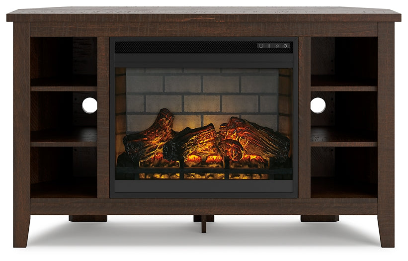 Camiburg Corner TV Stand with Electric Fireplace Factory Furniture Mattress & More - Online or In-Store at our Phillipsburg Location Serving Dayton, Eaton, and Greenville. Shop Now.