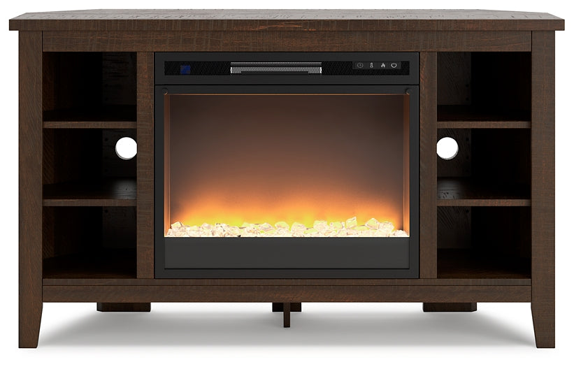 Camiburg Corner TV Stand with Electric Fireplace Factory Furniture Mattress & More - Online or In-Store at our Phillipsburg Location Serving Dayton, Eaton, and Greenville. Shop Now.