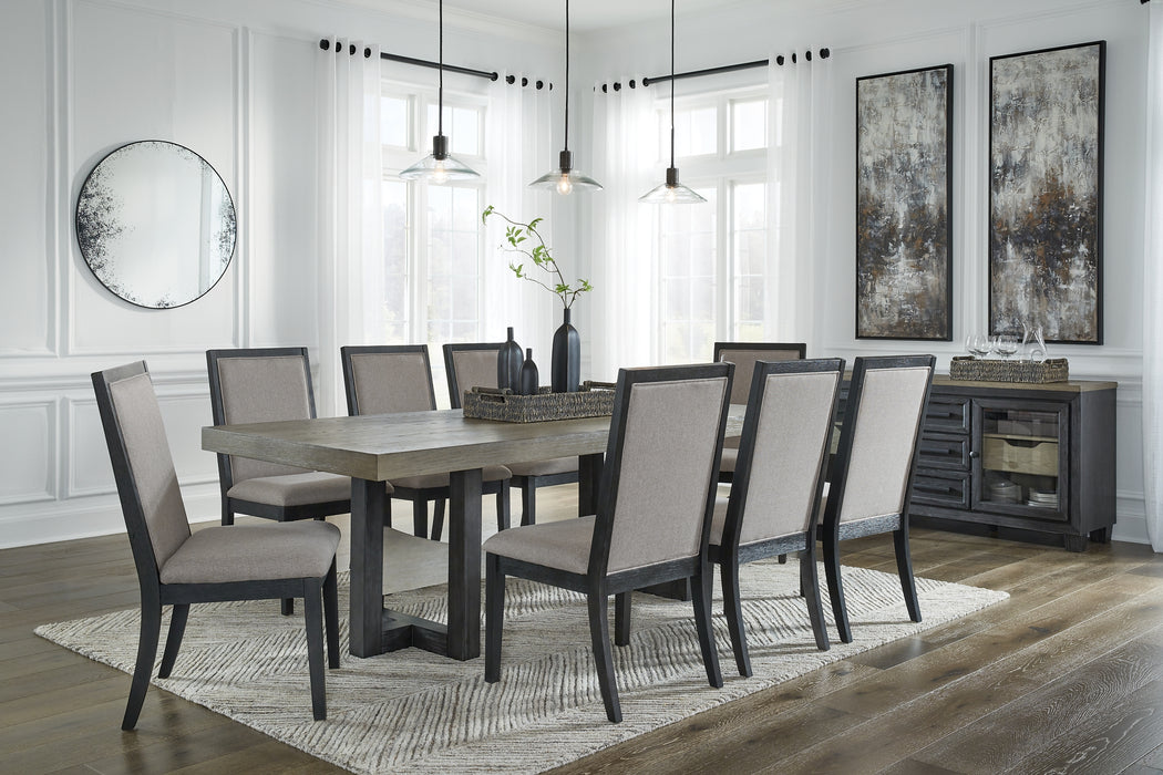 Foyland Dining Table and 8 Chairs with Storage Factory Furniture Mattress & More - Online or In-Store at our Phillipsburg Location Serving Dayton, Eaton, and Greenville. Shop Now.