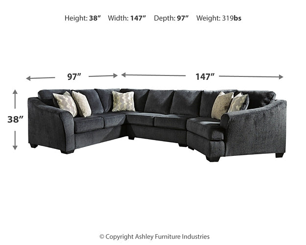Eltmann 3-Piece Sectional with Cuddler Factory Furniture Mattress & More - Online or In-Store at our Phillipsburg Location Serving Dayton, Eaton, and Greenville. Shop Now.