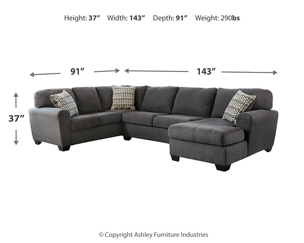 Ambee 3-Piece Sectional with Chaise Factory Furniture Mattress & More - Online or In-Store at our Phillipsburg Location Serving Dayton, Eaton, and Greenville. Shop Now.