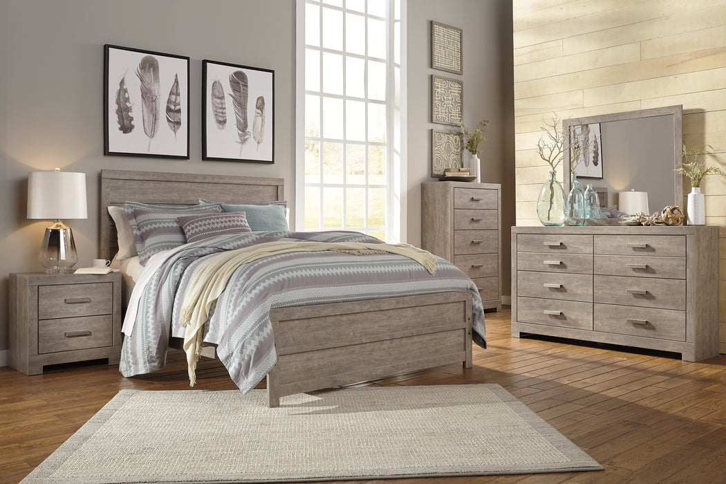 Culverbach Queen Panel Bed with Mirrored Dresser, Chest and 2 Nightstands Factory Furniture Mattress & More - Online or In-Store at our Phillipsburg Location Serving Dayton, Eaton, and Greenville. Shop Now.