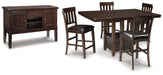 Haddigan Counter Height Dining Table and 4 Barstools with Storage Factory Furniture Mattress & More - Online or In-Store at our Phillipsburg Location Serving Dayton, Eaton, and Greenville. Shop Now.