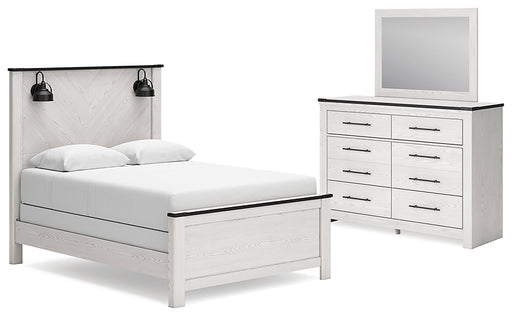 Schoenberg Queen Panel Bed with Mirrored Dresser Factory Furniture Mattress & More - Online or In-Store at our Phillipsburg Location Serving Dayton, Eaton, and Greenville. Shop Now.