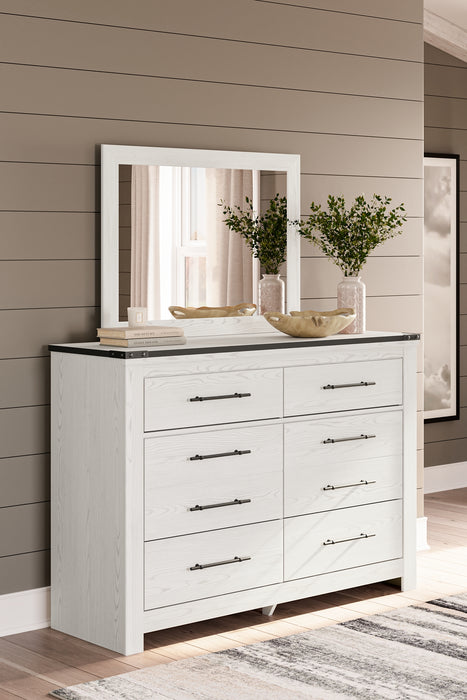 Schoenberg Queen Panel Bed with Mirrored Dresser, Chest and Nightstand Factory Furniture Mattress & More - Online or In-Store at our Phillipsburg Location Serving Dayton, Eaton, and Greenville. Shop Now.