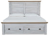 Haven Bay King Panel Storage Bed with Mirrored Dresser, Chest and Nightstand Factory Furniture Mattress & More - Online or In-Store at our Phillipsburg Location Serving Dayton, Eaton, and Greenville. Shop Now.