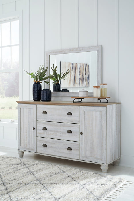 Haven Bay King Panel Storage Bed with Mirrored Dresser, Chest and Nightstand Factory Furniture Mattress & More - Online or In-Store at our Phillipsburg Location Serving Dayton, Eaton, and Greenville. Shop Now.